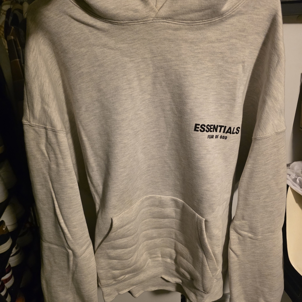 Fear Of God Essentials Hoodie in Light Grey